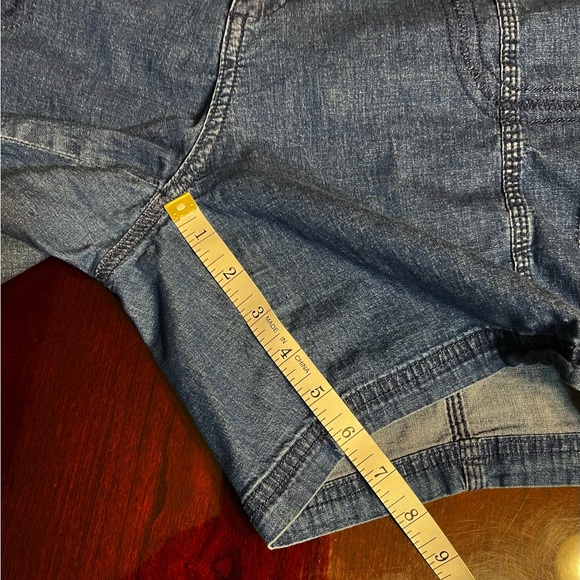 Woman’s cargo shorts elastic waist functional utility pockets front size 12 - Picture 10 of 13